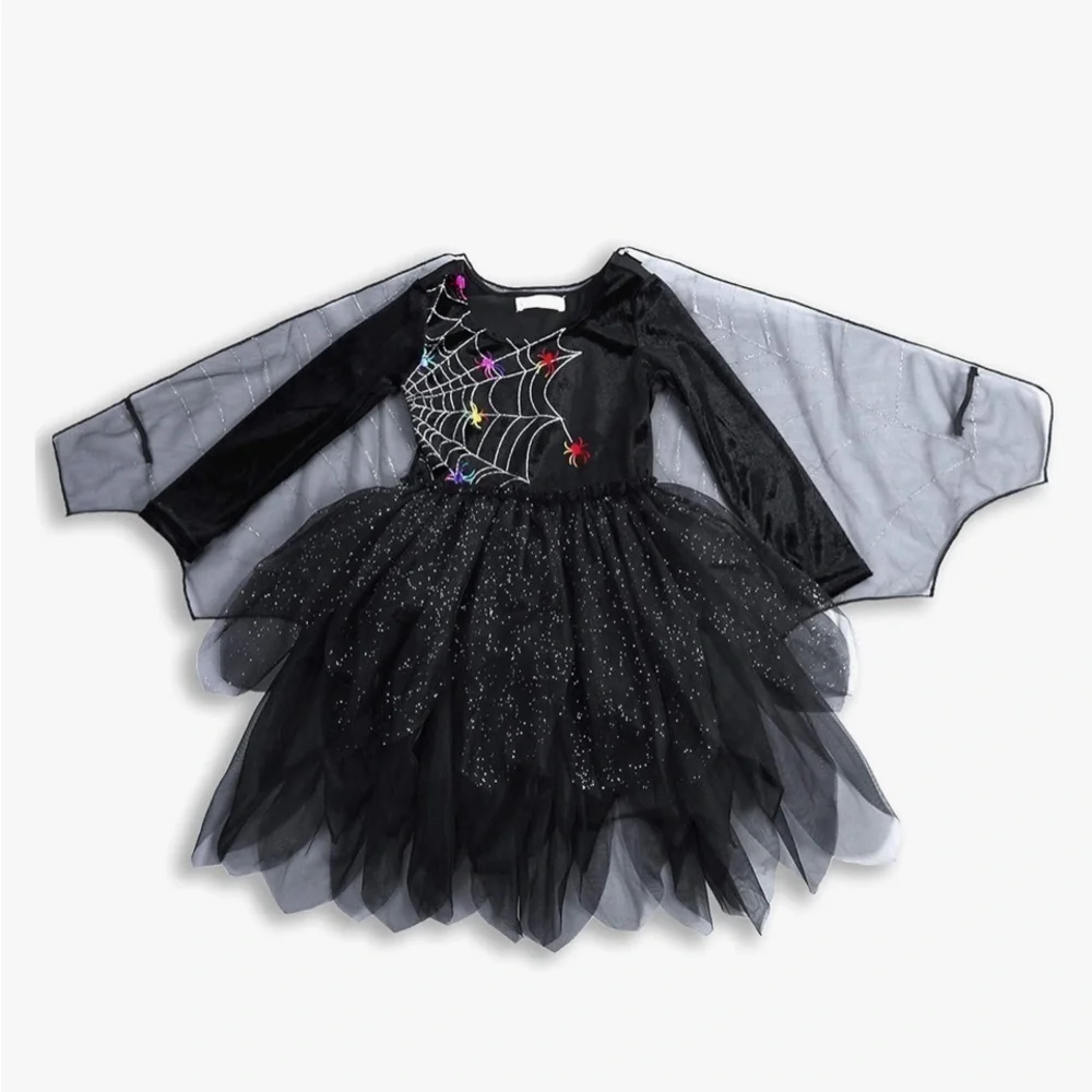 NWT Black Witch Costume for Kids and Women, Classic Black Witch Dress up